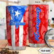 Puerto Rico Boricua Personalized Tumbler Cup Puerto Rican Flag Red Stainless Steel Insulated Tumbler 20 Oz Best Gifts For Puerto Rican People Best Gifts For Birthday Christmas Thanksgiving