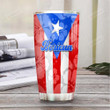 Puerto Rico Boricua Personalized Tumbler Cup Puerto Rican Flag Red Stainless Steel Insulated Tumbler 20 Oz Best Gifts For Puerto Rican People Best Gifts For Birthday Christmas Thanksgiving