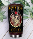 Personalized Odin God Son Of Odin Stainless Steel Tumbler, Tumbler Cups For Coffee/Tea, Great Customized Gifts For Birthday Christmas Thanksgiving