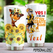 Personalized Giraffe I Am The Crazy Giraffe Lady Stainless Steel Tumbler, Tumbler Cups For Coffee/Tea, Great Customized Gifts For Birthday Christmas Thanksgiving