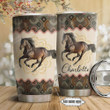 Horse Mandala Personalized Tumbler Cup Stainless Steel Insulated Tumbler 20 Oz Tumbler Cups For Travel/ Camping With Lid Great Gifts For Birthday Christmas Best Gifts For Horse Lovers