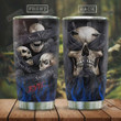 Skull Tumbler Cup, See No Hear No Speak No, Stainless Steel Insulated Tumbler 20 Oz, Perfect Gifts For Skull Lovers, Great Gifts For Birthday Christmas Halloween, Coffee/ Tea Tumbler With Lid