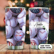 Baseball Lover Personalized Tumbler Cup, American Baseball, Stainless Steel Vacuum Insulated Tumbler 20 Oz, Perfect Gifts For Baseball Lovers, Great Gifts For Birthday Christmas Thanksgiving
