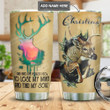 Personalized Into Forrest I Lose My Mind Deer Broke Stainless Steel Tumbler, Tumbler Cups For Coffee/Tea, Great Customized Gifts For Birthday Christmas Thanksgiving