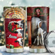 Dairy Cattle Christmas In The Door Tumbler Cup, Cow In Christmas, Stainless Steel Insulated Tumbler 20 Oz, Coffee/ Tea Tumbler With Lid, Great Gifts For Birthday Christmas