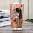 Butterfly Black Women Picture Personalized She's Beautiful Woman Tumbler Cup Stainless Steel Insulated Tumbler 20 Oz Best Gifts For Girls Great Gifts For Birthday Christmas Coffee/ Tea Tumbler