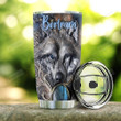 Wolf Portrait Personalized Tumbler Cup Stainless Steel Vacuum Insulated Tumbler 20 Oz Great Customized Gifts For Birthday Christmas Thanksgiving Gifts For Wolf Lovers Coffee/ Tea Tumbler