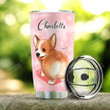 Corgi Personalized Tumbler Cup I Just Want To Touch Your Butt Stainless Steel Vacuum Insulated Tumbler 20 Oz Best Birthday Gifts Christmas Gifts For Dog Lovers Tumbler For Coffee/ Tea With Lid