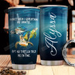 Personalized Sea Turtle Tumbler Cup Sometimes I Question My Sanity Blue Stainless Steel Insulated Tumbler 20 Oz Best Gifts For Birthday Christmas Thanksgiving Tumbler For Camping Travelling