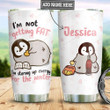 Personalized Penguin Tumbler Cup, Stainless Steel Insulated Tumbler,20 Oz, I'm Not Getting Fat, Perfect Gifts For Penguin Lovers, Tumbler Cups For Coffee/Tea, Great Gifts For Birthday Christmas