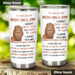 Personalized To My Dear Son-In-Law I Didn't Give You The Gift Of Life From Father-In-Law Lion Stainless Steel Tumbler, Tumbler Cups For Coffee/Tea, Great Customized Gifts For Birthday Christmas Thanksgiving