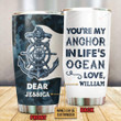 Personalized Sailor My Anchor Customized Stainless Steel Tumbler, Tumbler Cups For Coffee/Tea, Great Customized Gifts For Birthday Christmas Thanksgiving