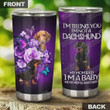 Baby Dachshund Flower Butterfly Stainless Steel Vacuum Insulated, Perfect Gifts For Dog Lover 20 Oz Tumbler Cups For Coffee/Tea, Great Customized Gifts For Birthday Christmas Thanksgiving