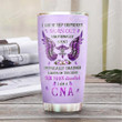 Personalized CNA Health Symbol Purple Wings Stainless Steel Tumbler, Tumbler Cups For Coffee/Tea, Great Customized Gifts For Birthday Christmas Thanksgiving
