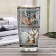 Personalized Deer Hunting Dad And Son Hunt Deer Together Stainless Steel Tumbler, Tumbler Cups For Coffee/Tea, Great Customized Gifts For Birthday Christmas Father's Day