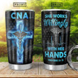 Health Symbol She Works Willingly With Her Hands Stainless Steel Tumbler, Tumbler Cups For Coffee/Tea, Great Customized Gifts For Birthday Christmas Thanksgiving