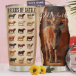 Breeds Of Cattle Personalized Stainless Steel Tumbler Perfect Gifts For Cattle Lover 20 Oz Tumbler Cups For Coffee/Tea, Great Customized Gifts For Birthday Christmas Thanksgiving