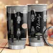 Personalized Metal Skull Black Drum Stainless Steel Tumbler, Tumbler Cups For Coffee/Tea, Great Customized Gifts For Birthday Christmas Thanksgiving