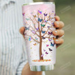 Colorful Butterfly Tree Personalized Tumbler Cup Stainless Steel Vacuum Insulated Tumbler 20 Oz Perfect Customized Gifts For Birthday Christmas Thanksgiving Tumbler Travel Tumbler With Lid