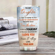 Personalized Wolf Picture Tumbler Cup To My Daughter I Love You Stainless Steel Vacuum Insulated Tumbler 20 Oz Great Customized Gifts For Daughter On Birthday Christmas Thanksgiving Gifts From Mom