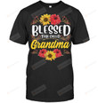 Blessed To Be Called Grandma Shirt Cute Yellow Red Floral Biker Gear T-shirt from Son Daughter Tshirt Mama Mother's Day Grandmom Tee Grandmother Anniversary Shirt Mommy Maternity Apparel
