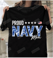 Proud Navy Mother For Moms Of Sailors And Veterans  T-Shirt For Men Women Great Customized Gifts For Birthday Christmas Thanksgiving