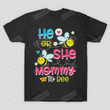He or She Mommy to Be Gender Reveal Party T-Shirt Bee Love Heart Shirt Mothers Day Tee