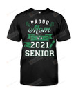 Proud Mom of a 2021 Senior Green Graduate Class Grad Tshirt Step Mother Mommy Graduation Tee Mama Son Daughter Shirt Graduating T-shirt