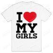 I Heart My Girls Funny T-shirt Tee Birthday Christmas Present T-Shirts Gift Women T-shirts Women Soft Clothes Fashion Tops Family T-shirts Unisex