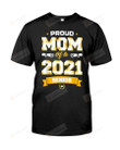 Yellow Floral Proud Mom Of A Class Of 2021 Graduate Senior Tshirt Mommy Graduation T-shirt a Son Daughter Graduating Quarantine Mother Tee Mama T Shirt