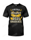 Proud Brother of A 2021 Graduate Gold Senior Shirt Bro Grad Tshirt Bruh Graduation Tee Siblings Son Daughter Shirt Graduating T-shirt