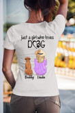 Personalized Dog Mom Just A Girl Who Loves Dog T Shirt For Dog Lovers Gifts T-Shirt Short-Sleeves Tshirt Great Customized Gifts For Birthday Christmas Thanksgiving