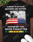 Freedom Isn't Free Never Forgotten Short-Sleeves Tshirt, Pullover Hoodie, Great Gift T-shirt On Veteran Day