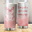 I'm Just A Girl Who Loves Pigs Tumbler Best Gifts For Pig Lovers, Animal Lovers On Birthday Christmas Thanksgiving 20 Oz Sports Bottle Stainless Steel Vacuum Insulated Tumbler
