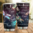 Always Loved Colorful Watercolor Dragonflies Tumbler A Visitor From Heaven's Near Tumbler Best Gifts For The Lost Ones In Heaven 20 Oz Sports Bottle Stainless Steel Vacuum Insulated Tumbler