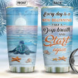 Sunset And Sea Turtle Tumbler Every Day Is A New Beginning Tumbler Gifts For Beach Lovers, Sea Turtle Lovers 20 Oz Sports Bottle Stainless Steel Vacuum Insulated Tumbler