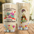 I'm A Simple Woman I Love Coffee And Crochet Vintage Tumbler Gifts For Crochet Lovers, Coffee Lovers On Birthday Christmas 20 Oz Sports Bottle Stainless Steel Vacuum Insulated Tumbler