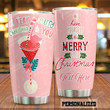 Personalized Christmas Flamingo Tumbler Have Yourself A Mery Little Christmas Tumbler Gifts For Flamingo Lovers On Christmas 20 Oz Sports Bottle Stainless Steel Vacuum Insulated Tumbler