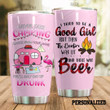 Personalized Camping Flamingoes Tumbler Never Take Camping Advice From Tumbler Gifts For Flamingo Lovers, Camping Lovers 20 Oz Sports Bottle Stainless Steel Vacuum Insulated Tumbler