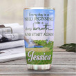 Personalized Daisy Tumbler Every Day Is A New Beginning Tumbler Cup Stainless Steel Tumbler, Tumbler Cups For Coffee/Tea, Great Customized Gifts For Birthday Christmas Perfect Gift For Daisy Lovers