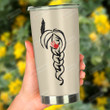 Native American  Red Hand Stainless Steel Tumbler, Tumbler Cups For Coffee/Tea, Great Customized Gifts For Birthday Christmas Thanksgiving