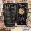 Bible  Emergency Numbers Personalized, Stainless Steel Vacuum Insulated, Sunflowers Butterfly Tumbler, 20 Oz, Great Customized Gifts For Birthday Christmas Thanksgiving Mother’s Day