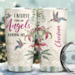 Hummingbird Tropical Flower Personalized Tumbler Cup, Angels Among Us, Stainless Steel Insulated Tumbler 20 Oz, Coffee/ Tea Tumbler With Lid, Perfect Gifts For Birthday Christmas Thanksgiving
