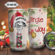 Giraffe Christmas Personalized Tumbler Cup, Jingle All The Way, Stainless Steel Vacuum Insulated Tumbler 20 Oz, Perfect Gifts For Giraffe Lovers, Great Gifts For Birthday Christmas Thanksgiving