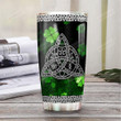 Personalized Celtic Knot Symbol Pattern Clover Stainless Steel Tumbler, Tumbler Cups For Coffee/Tea, Great Customized Gifts For Birthday Christmas Thanksgiving