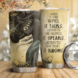Native American Horse Tumbler Cup Listen To The Wild Stainless Steel Insulated Tumbler 20 Oz Perfect Gifts For Horse Lovers Great Gifts For Birthday Christmas Thanksgiving Coffee/ Tea Tumbler