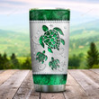 Sea Turtle Emerald Green Personalized Jewelry Style Tumbler Cup Stainless Steel Insulated Tumbler 20 Oz Best Gifts For Birthday Christmas Thanksgiving Great Gifts For Turtle Lovers Coffee Tumbler