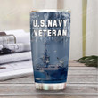 US Navy Veteran Personalized Tumbler Cup Stainless Steel Vacuum Insulated Tumbler 20 Oz Best Gifts For Army Soldiers  Coffee/ Tea Tumbler With Lid Birthday Christmas Gifts For Veterans