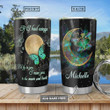 Personalized Butterfly Wings Fly To You To The Moon Stainless Steel Vacuum Insulated Tumbler 20 Oz, Perfect Gifts For Butterfly Lovers, Coffee/ Tea Tumbler, Black Tumbler