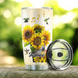 Personalized Hummingbird Sunflower You Are my Sunshine Stainless Steel Tumbler, Tumbler Cups For Coffee/Tea, Great Customized Gifts For Birthday Christmas Thanksgiving